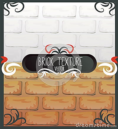 Set of brick textures Vector Illustration