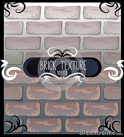 Set of brick textures Vector Illustration