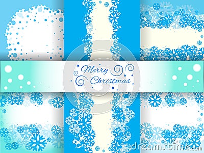 Christmas Backgrounds with Snowflakes Cartoon Illustration