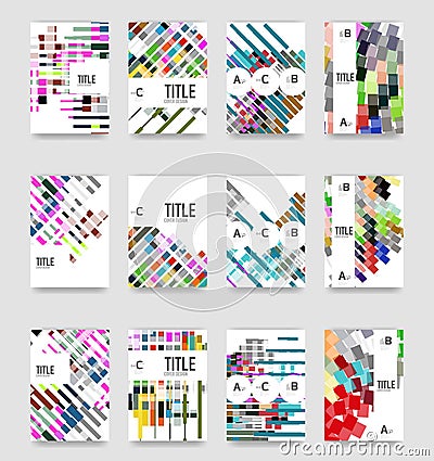 Set of brochure cover templates Vector Illustration