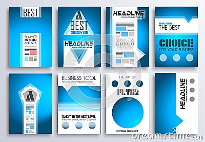 Set of Brochure, Flyers and layout templates for you projects Vector Illustration