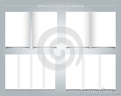 Set of brochure templates blank page on white background. Vector Illustration