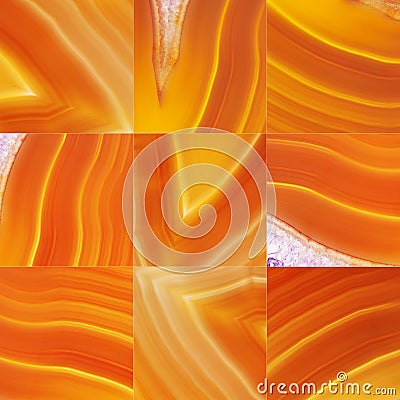 Set of Brown Agate Stock Photo