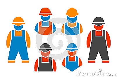 Set of builders Vector Illustration