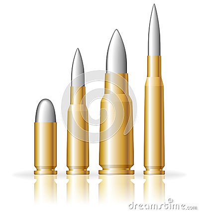 Set of bullets Stock Photo