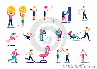 Set of businespeople for infographic Stock Photo