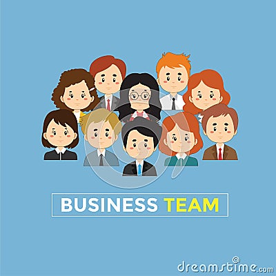 A Set Of Business Avatars Vector Illustration