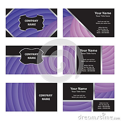 Set of business cards Vector Illustration