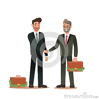 Set of business characters working in office. Vector illustration design No.8 Vector Illustration