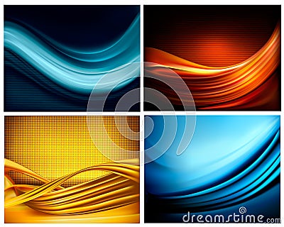 Set of business elegant abstract backgrounds. Vector Illustration