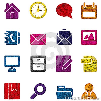 Set of business icons Stock Photo