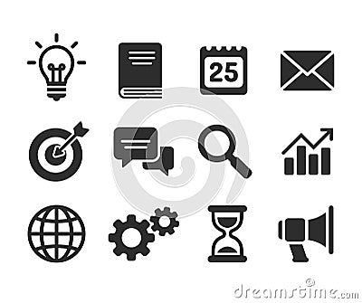 Set of business icons Vector Illustration