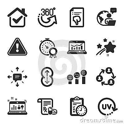 Set of Business icons, such as Best result, Sms, Web analytics symbols. Vector Vector Illustration