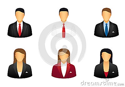 Set of business people icons Vector Illustration