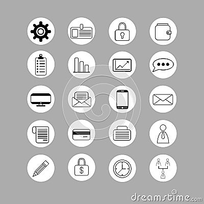 Set of bussines icons Vector Illustration