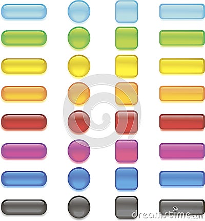 A set of buttons Vector Illustration