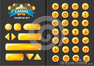 Set of buttons Vector Illustration