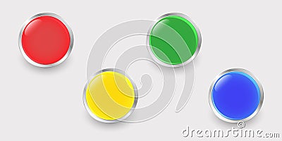 A set of buttons-lens flare effect Cartoon Illustration