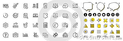 Set of Calendar, Account and Timer line icons for web app. Pictogram icon. Design elements, Social media icons. Vector Vector Illustration