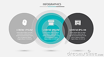 Set Calendar, Lucky player and Online poker table game. Business infographic template. Vector Vector Illustration