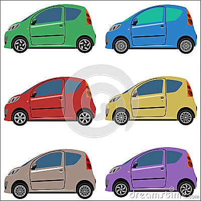 Set of cars Vector Illustration