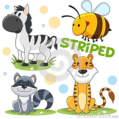 Wild animals are striped Vector Illustration
