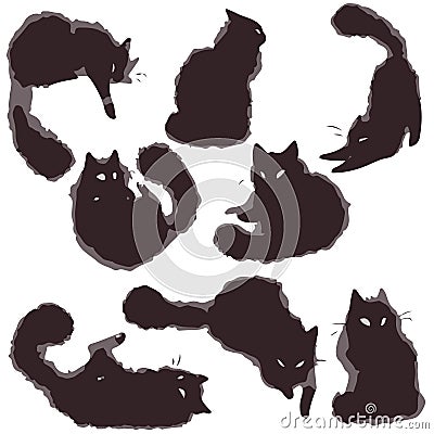Set Cats - vector Vector Illustration