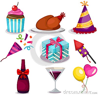 Set of celebrate Vector Illustration