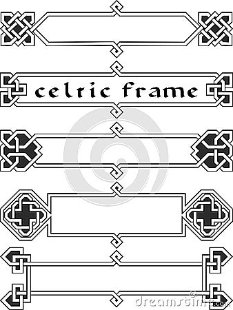 Set celtic frame Vector Illustration