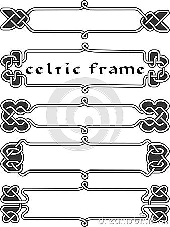 Set celtic frame Vector Illustration