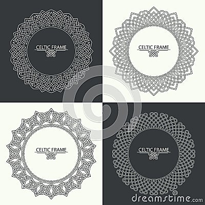 A set of the Celtic frames Vector Illustration