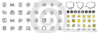 Set of Check investment, Employee and Box size line icons for web app. Pictogram icon Vector Vector Illustration