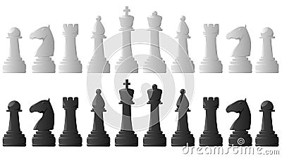 Set of chess pieces. Vector Illustration