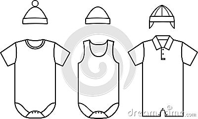 Set Of Child Baby Wear. Vector Royalty Free Stock Photos - Image: 38403528