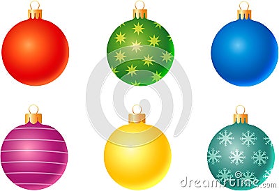 Set of christmas decorations Stock Photo