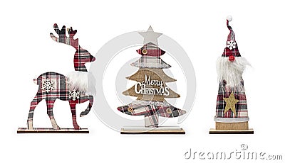 Set of Christmas decorative elements isoalted on white background,Clipping path included Stock Photo