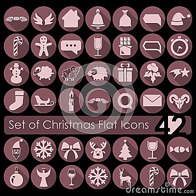 Set of Christmas icons Vector Illustration