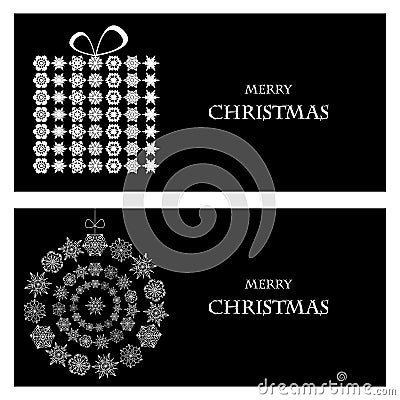 Set of Christmas and New Year banners Vector Illustration