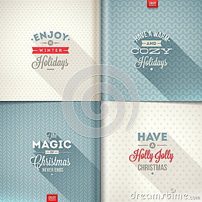 Set of Christmas type design Stock Photo