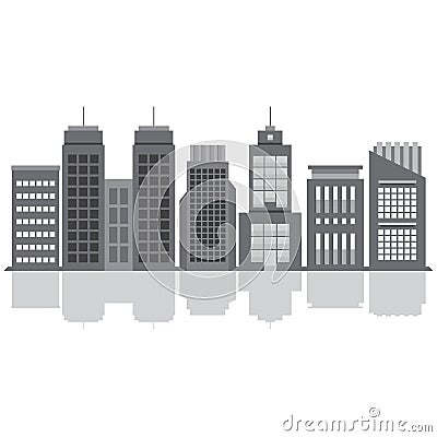 Set Of City Buildings Vector Illustration