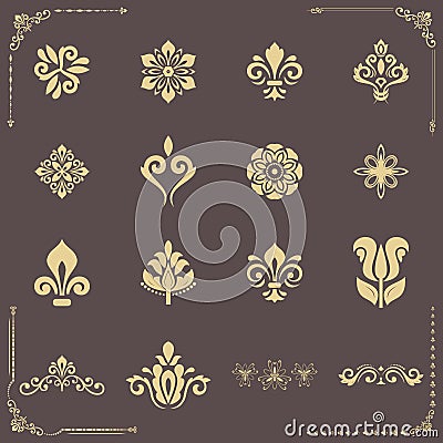 Set of Classic Orient Seamless Vector Patterns Stock Photo
