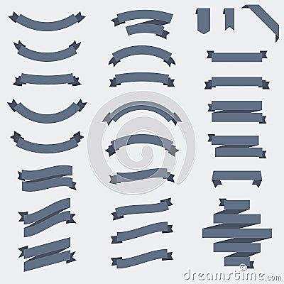 Set of classic ribbons Vector Illustration