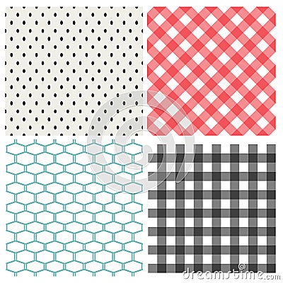Set of classic seamless pattern, vector Vector Illustration