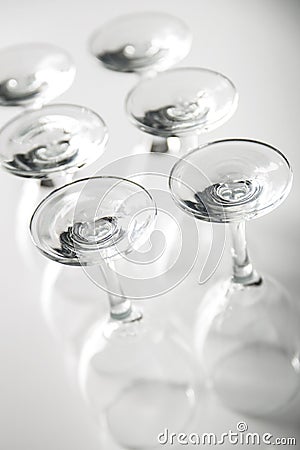 Empty wineglasses Stock Photo