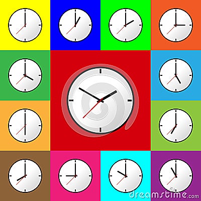 Set clock icon Vector illustration design EPS10 Vector Illustration