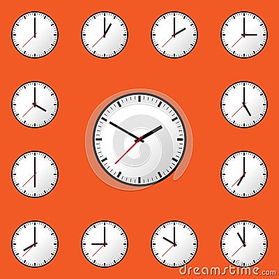 Set clock icon Vector illustration design EPS10 Vector Illustration