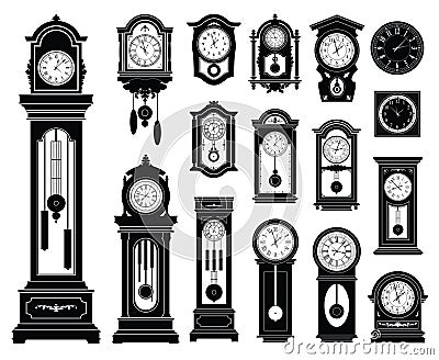 Set of clocks. Vector Illustration