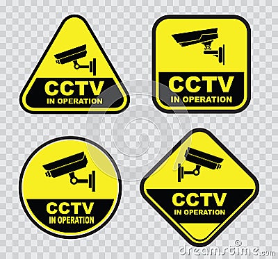 Set of Closed Circuit Television (CCTV) Stock Photo