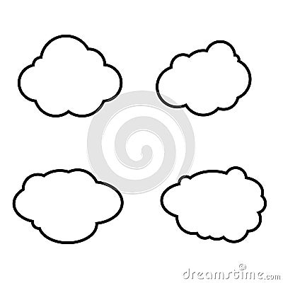 Set of clouds icons Vector Illustration