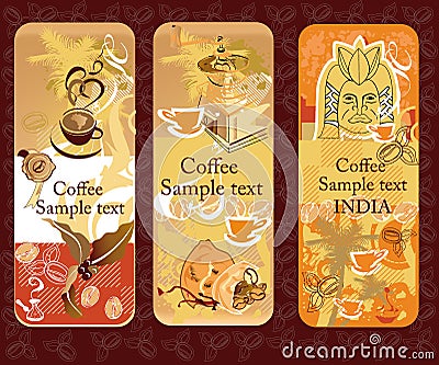 Set of coffee banners Vector Illustration